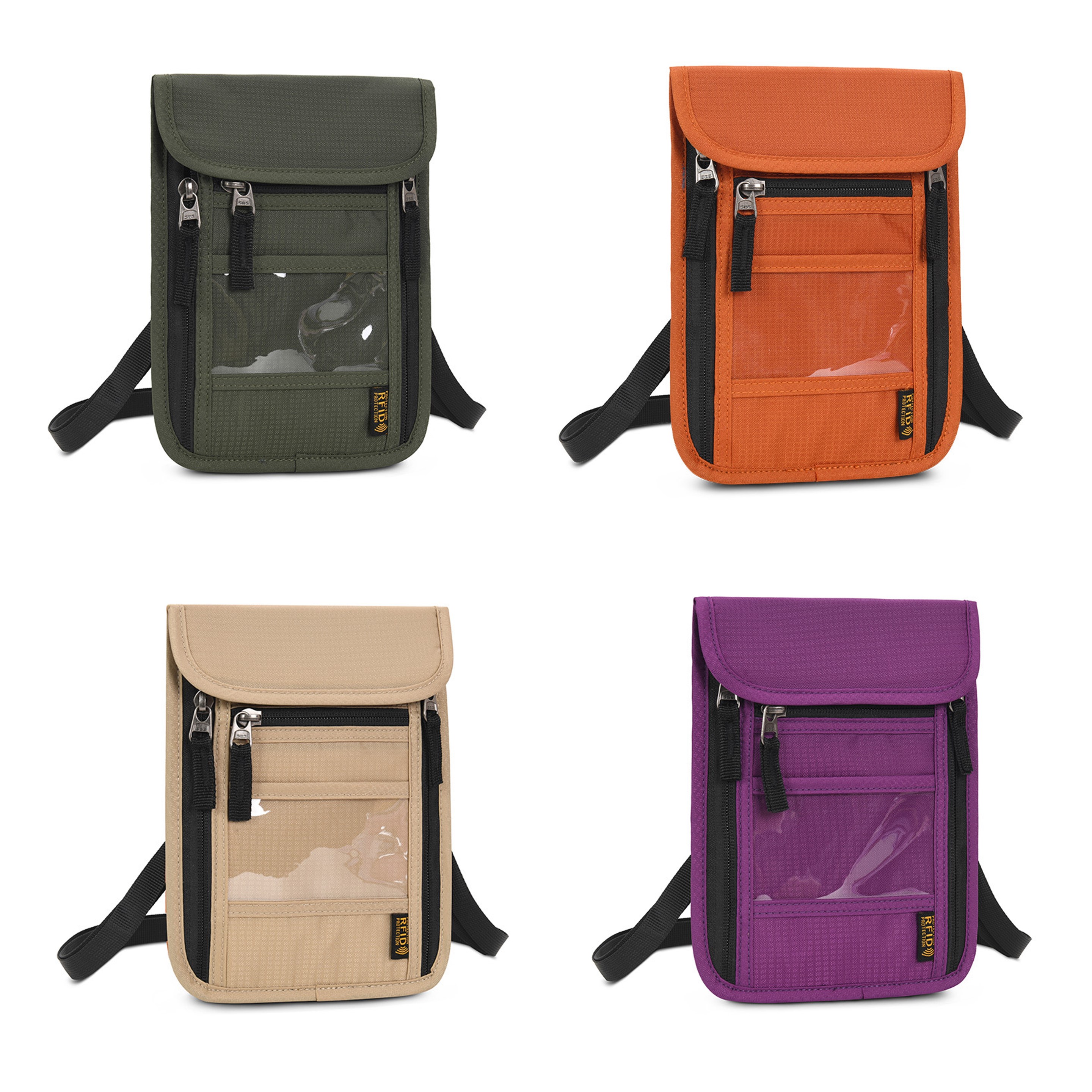 Passport Holder Neck Pouch (Direct Import) 7