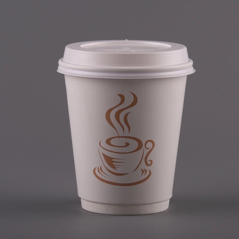 8 oz Double Wall Paper Coffee Cup with Lid 3