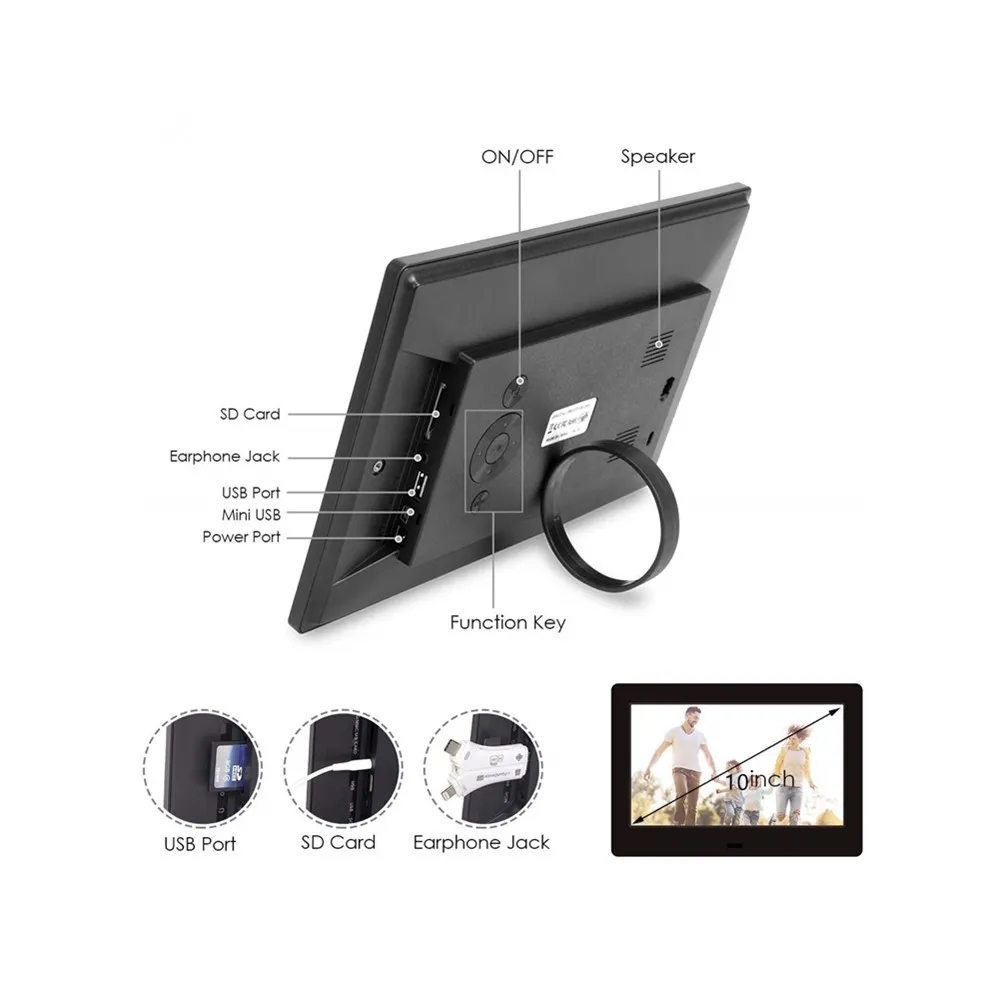 10.1 Inch USB Digital Picture Frame with Remote 2