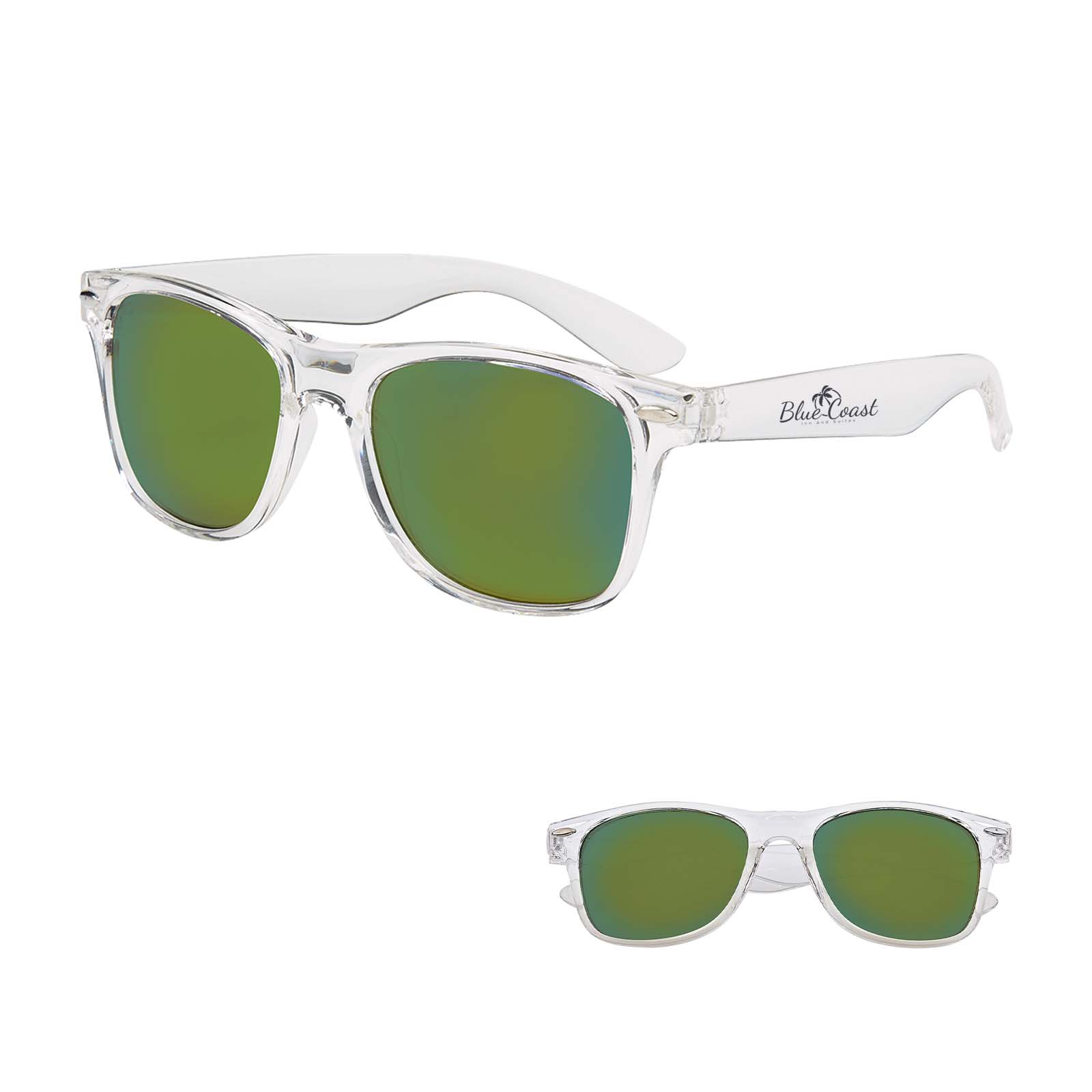 Mirrored Clear Frame Malibu Sunglasses 2