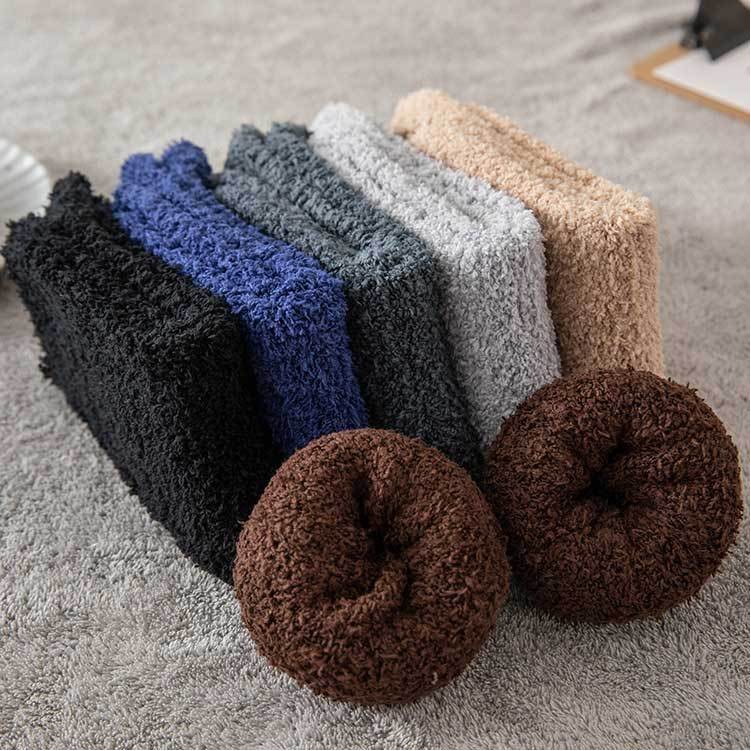 Bamtton™ Custom Logo Unisex Logo Soft Cozy Fuzzy Socks 5