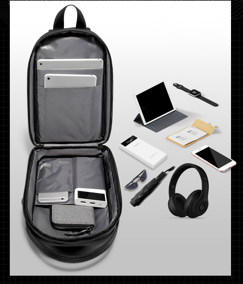 Anti Theft Hard Shell Crossbody Sling Bag with USB Port 5