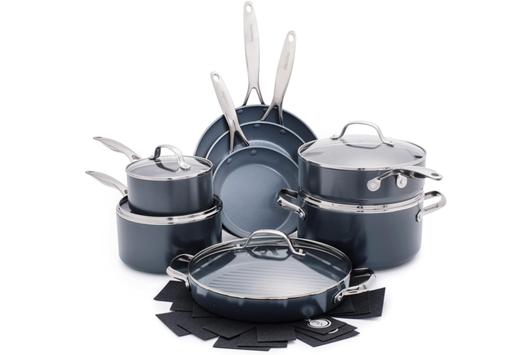 GreenPan Valencia Pro Ceramic Non-Stick 11-Piece Cookware Set 1