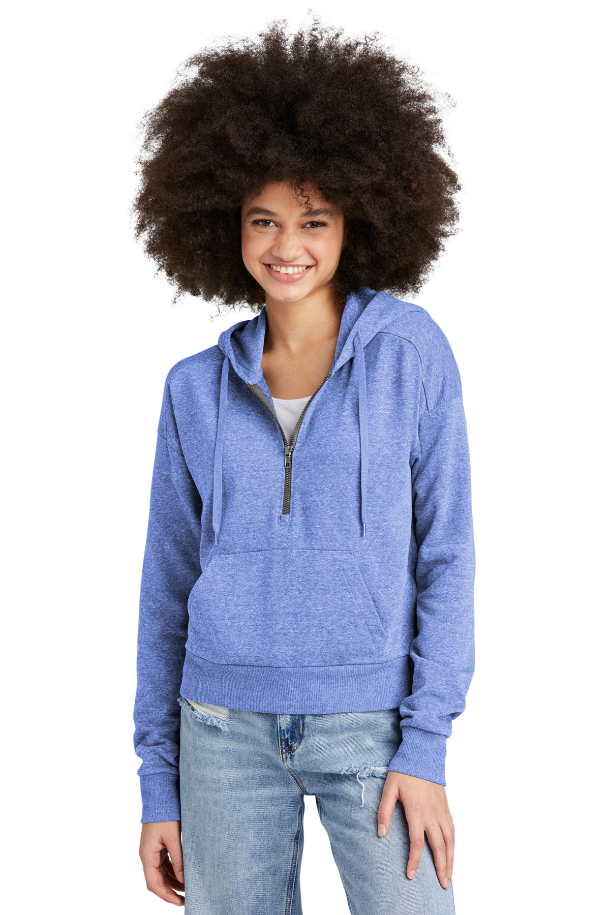 District Women's Perfect Tri Fleece 1/2-Zip Pullover DT1311 38