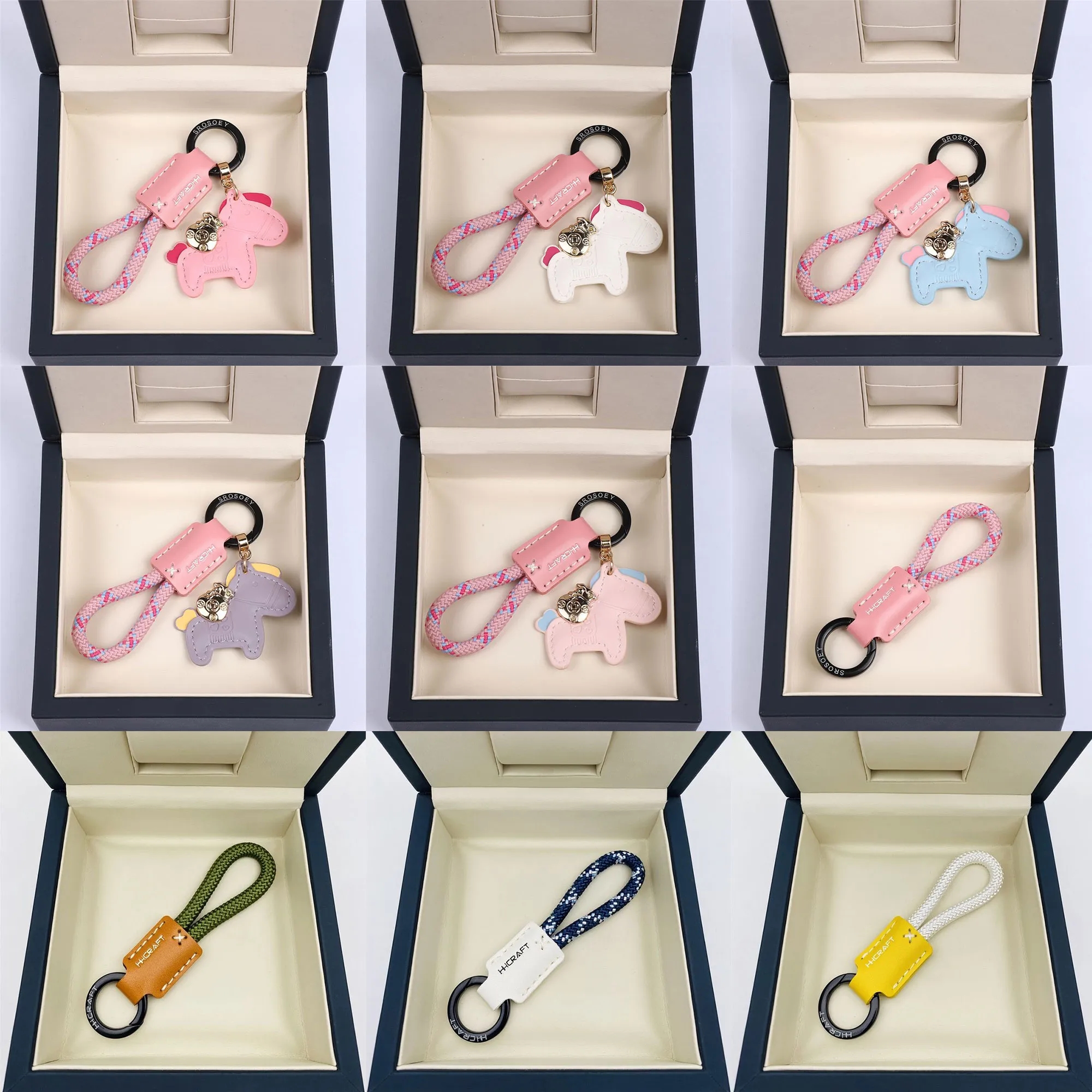 Lucky Horse Handmade Leather Car Keychain 2