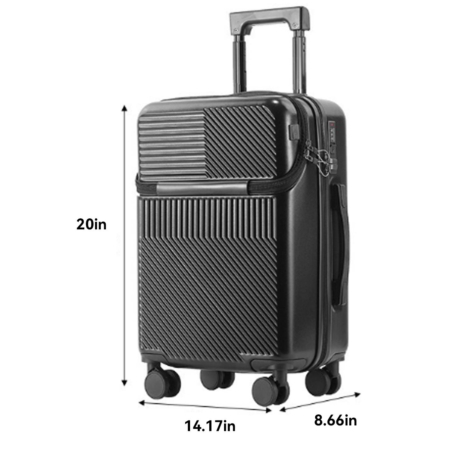 Premium Unisex Suitcase, custom luggage with logo imprint 3
