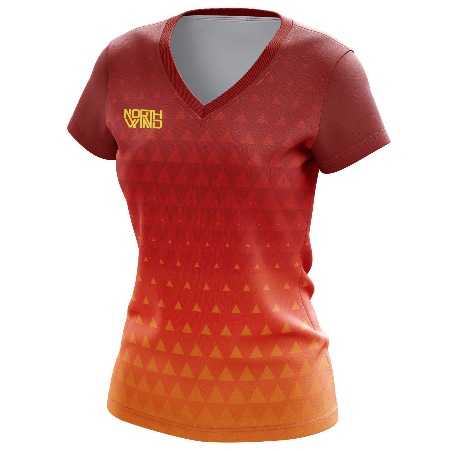 Women's 160 GSM Brushed Milk Silk Sublimation V-Neck Short Sleeve T-shirt 3