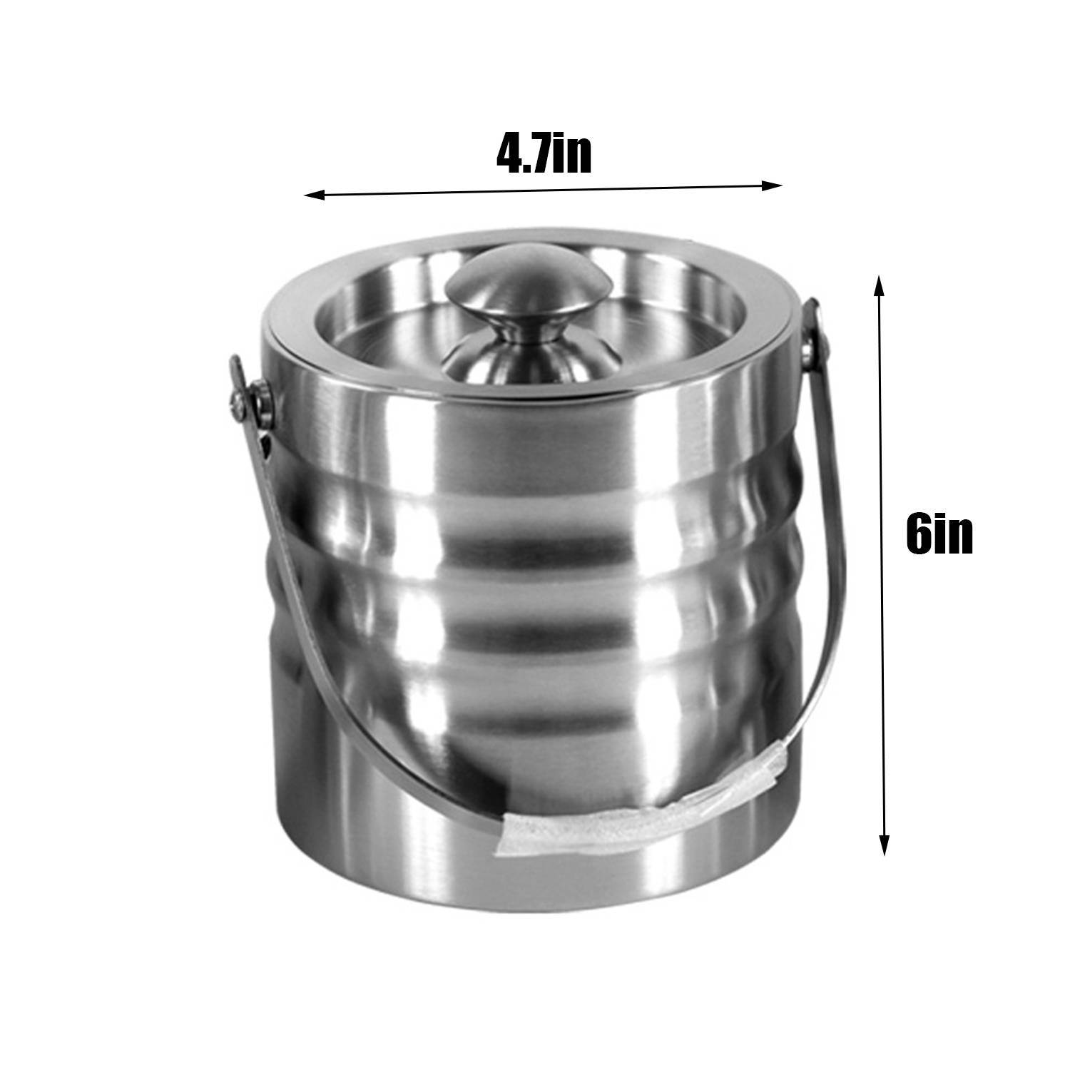 Stainless Steel Ice Bucket with Lid 5