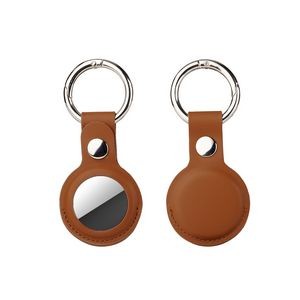 Stylish PU Leather Airtag Holder Key Ring With Loop Closure 23