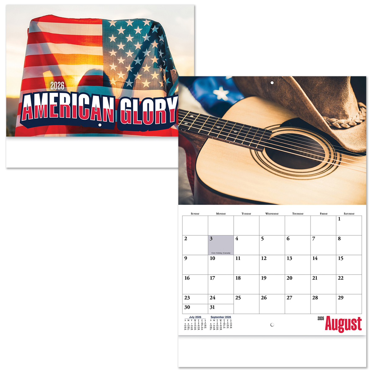 American Glory Stapled Wall Calendar 2