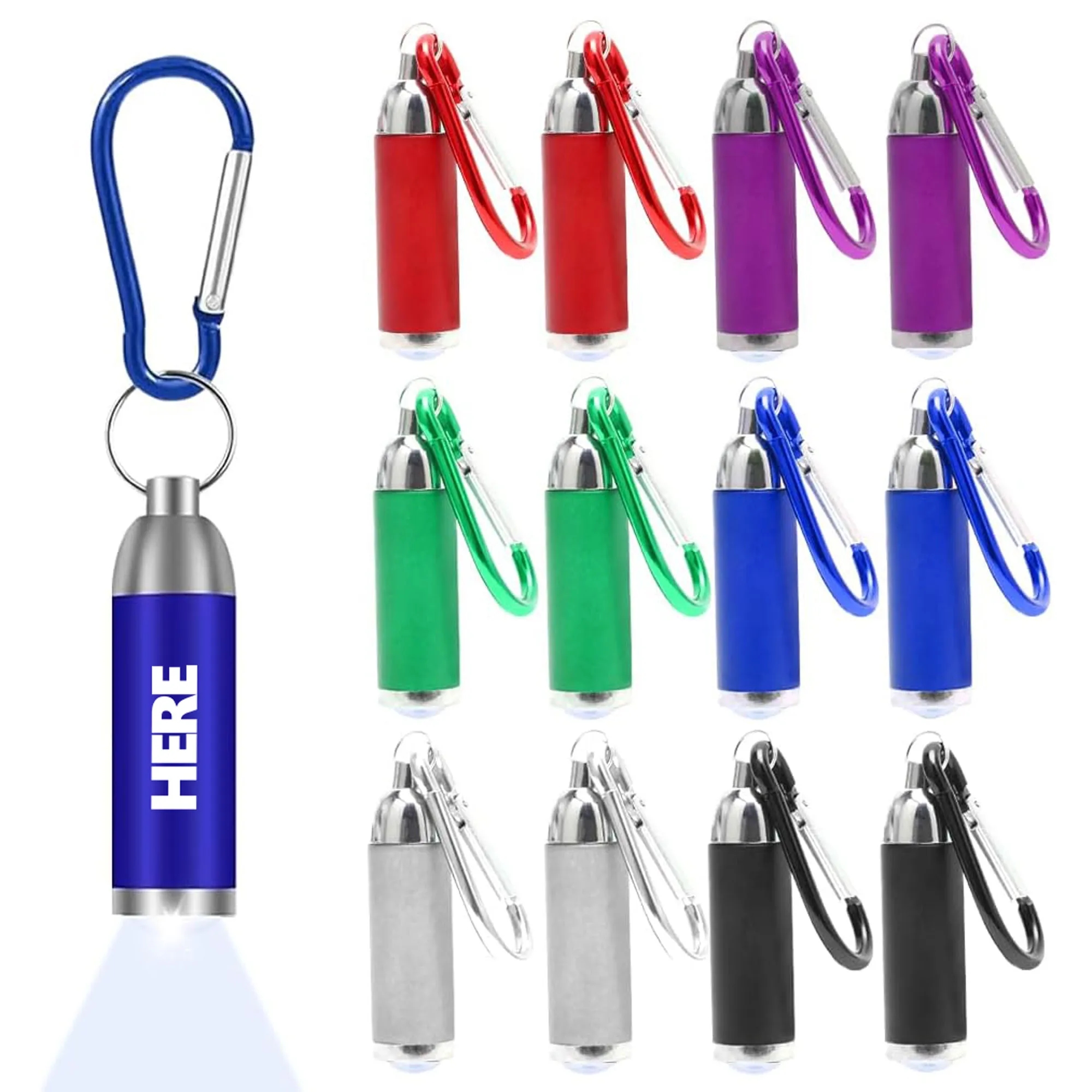 Mini LED Keychain Flashlight With Carabiner 2