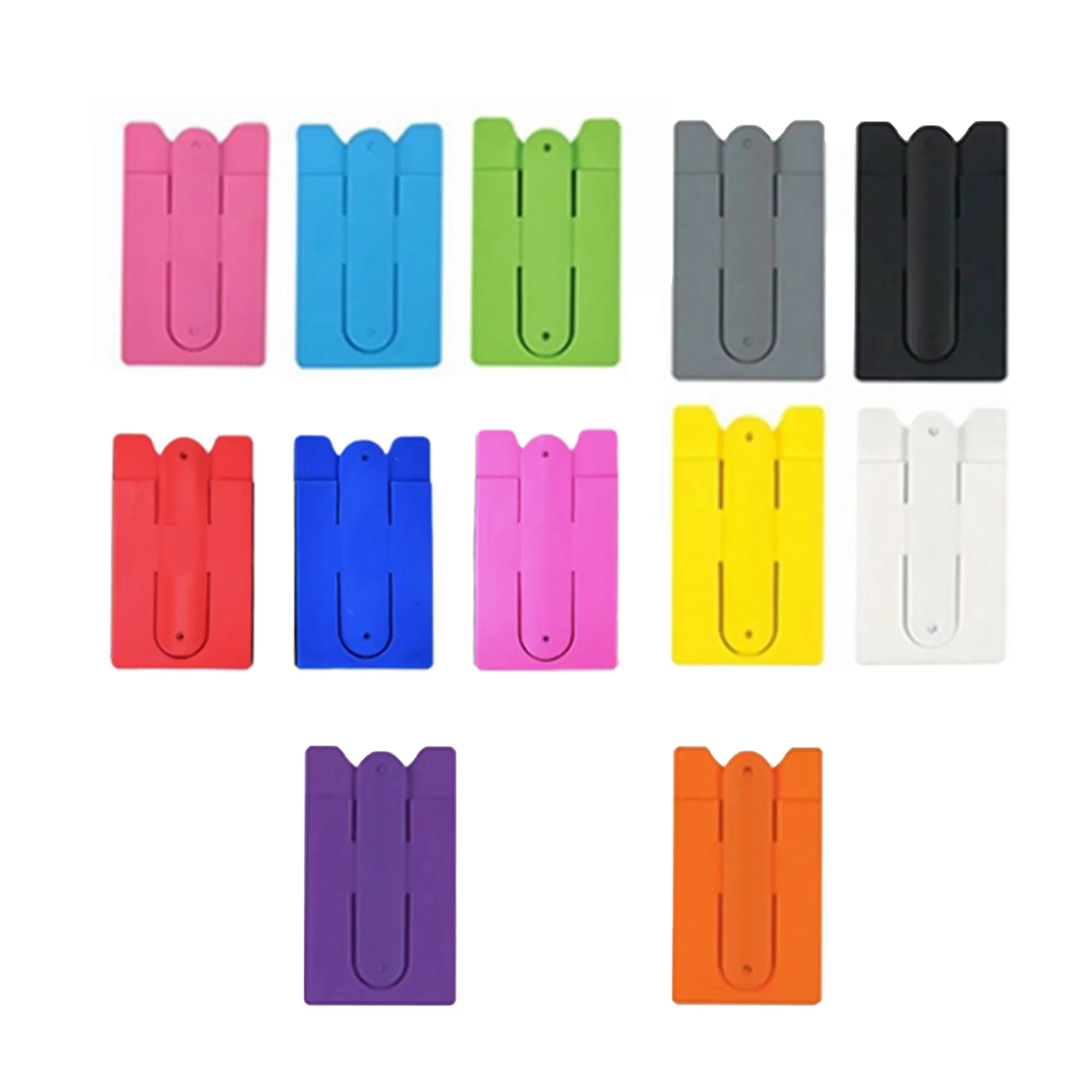 2-in-1 Silicone Mobile Phone Card Holder Stand 3