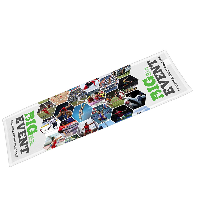 "THE DENALI RAINIER XTRA" - 12" W x 36" H Full Color Sublimation Recycled RPET Cooling Towel 13
