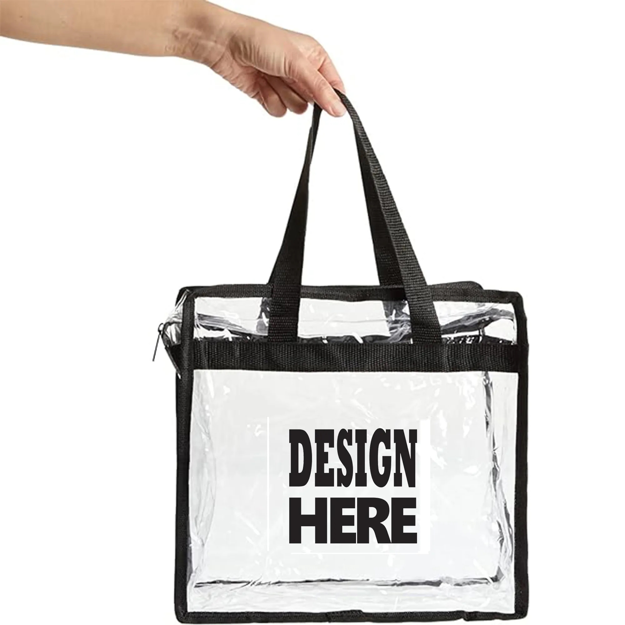 PVC Clear Tote Bag With Zipper 1