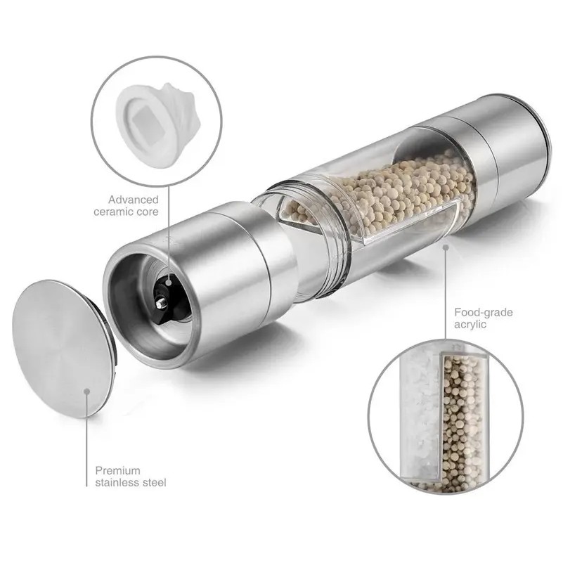 2 in 1 Pepper Grinder Refillable 4