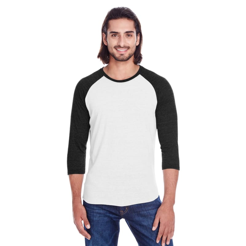 Threadfast Apparel Unisex Triblend 3/4-Sleeve Raglan 30