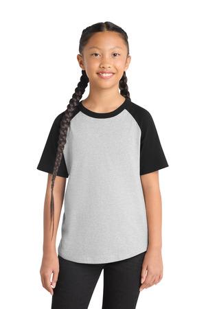 Sport-Tek Youth Short Sleeve Colorblock Raglan Jersey. YT201