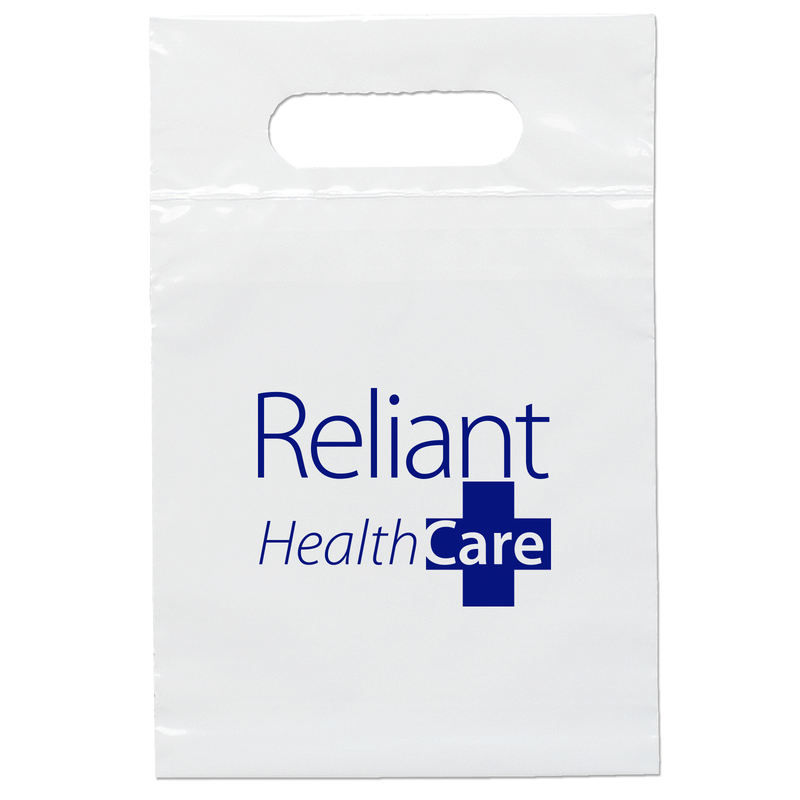 Die Cut Handle Bag - 7W x 10 1/2H - Flexo Ink Print 1