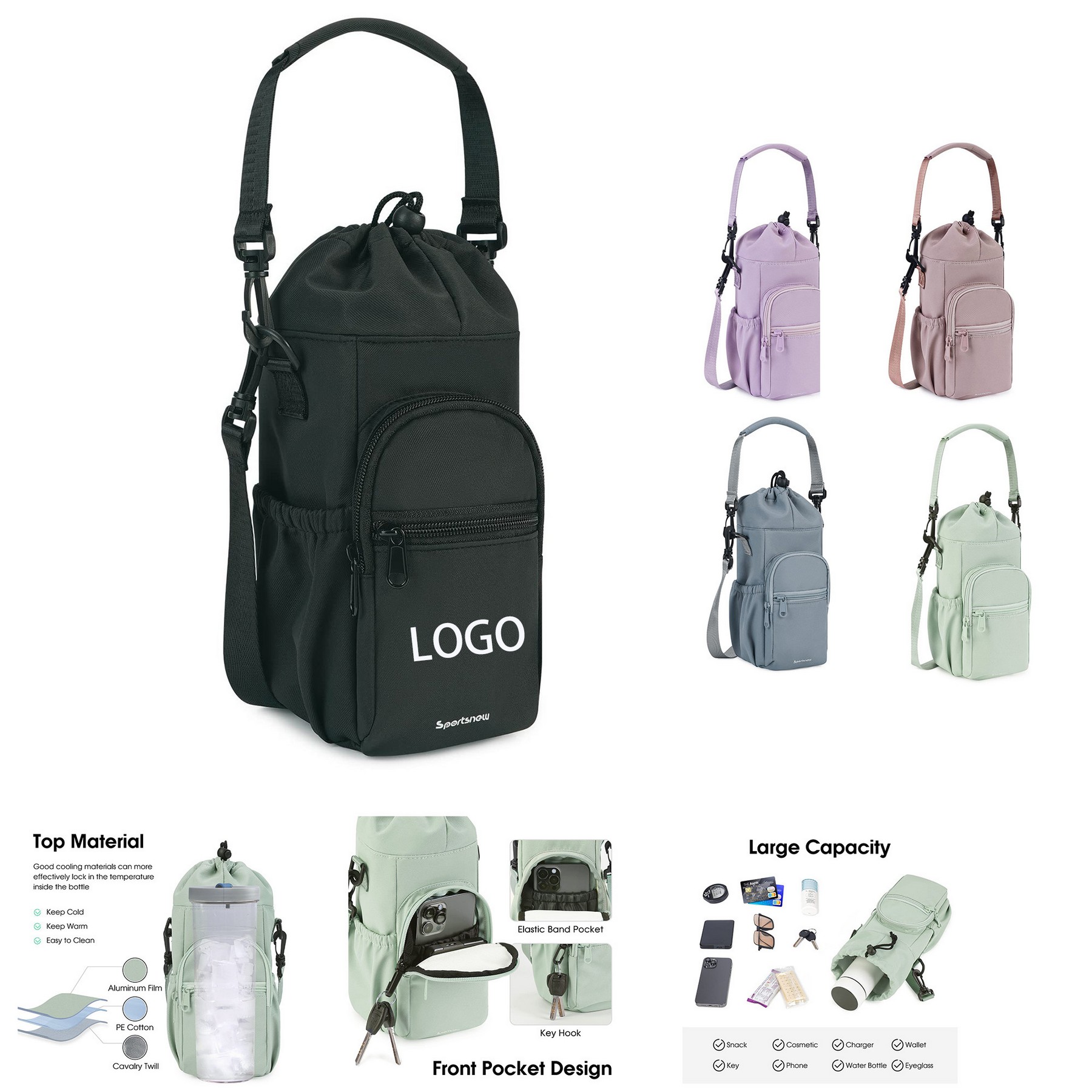 Crossbody Thermos Cup Holder