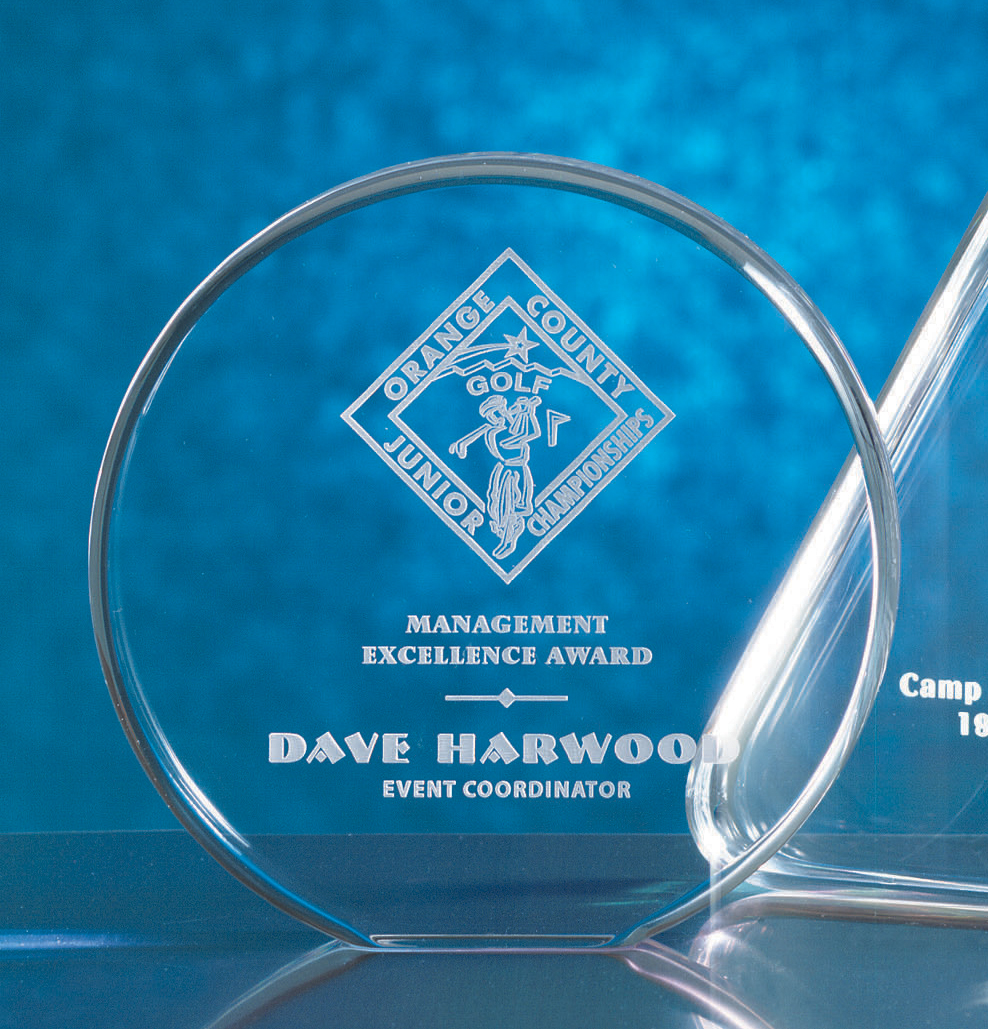 4" Lucite Circle Award 1