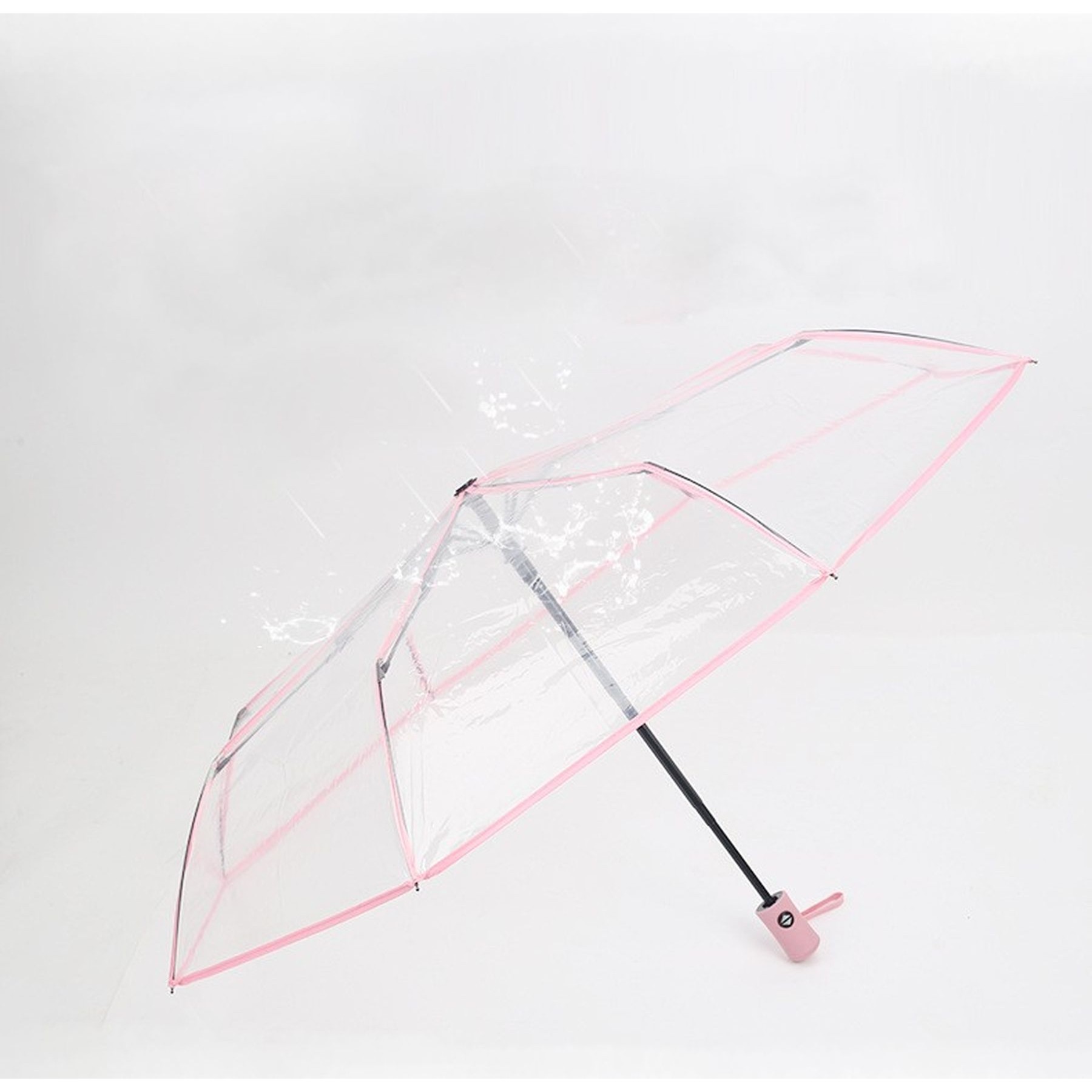 Tri-Fold Automatic Open Stick Event Transparent Umbrella 18