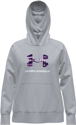 UA Rival Fleece Big Logo Print Fill Girls' Hoodie 8
