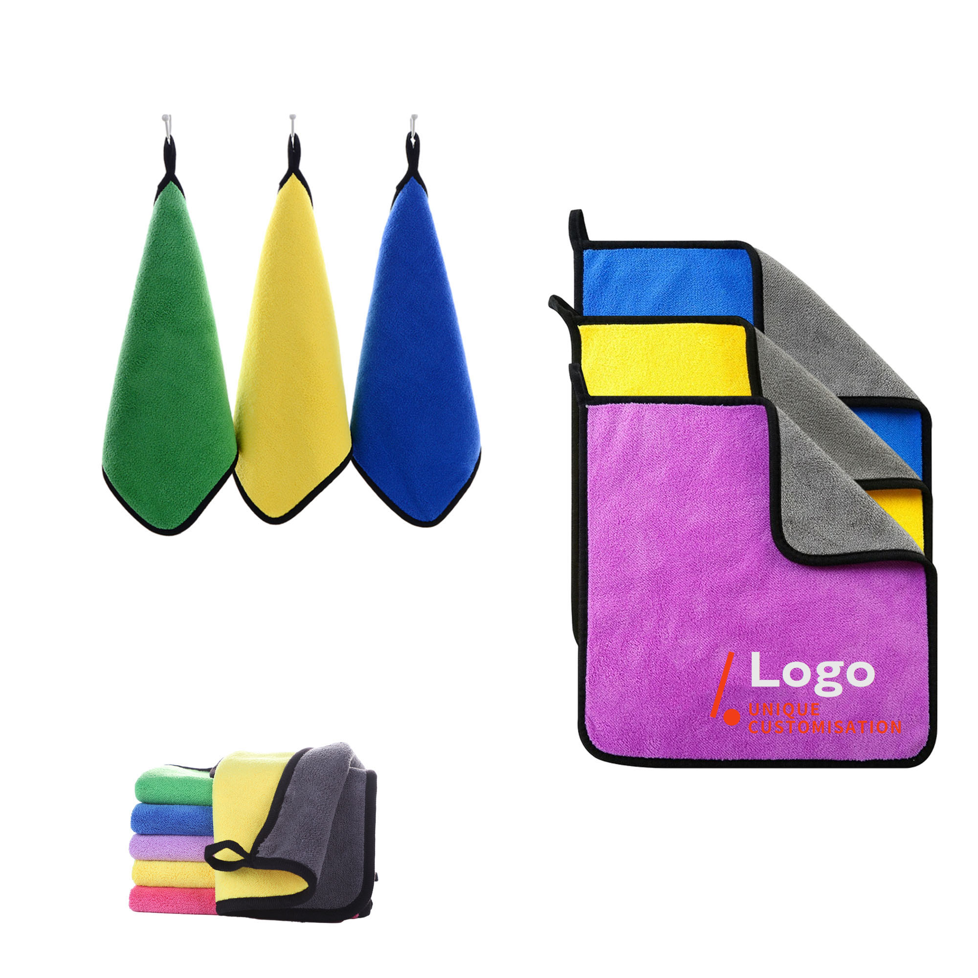 Dual Sided Car Wipes Microfiber  Towel 2