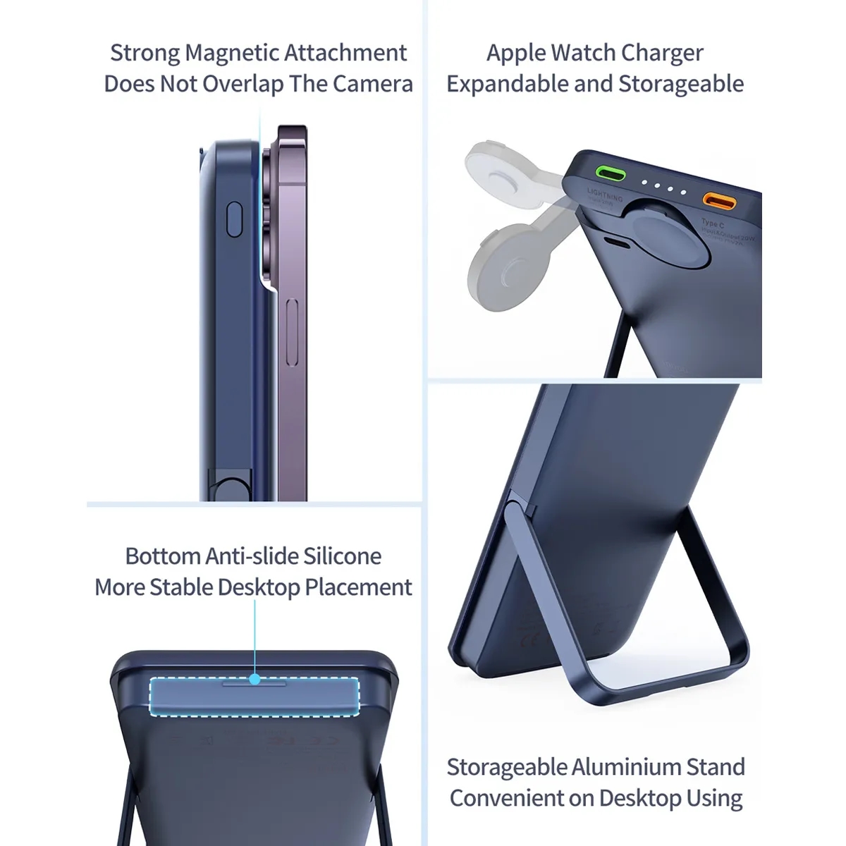 Portable Slim Wireless Battery Charger Power Bank for iWatch 5