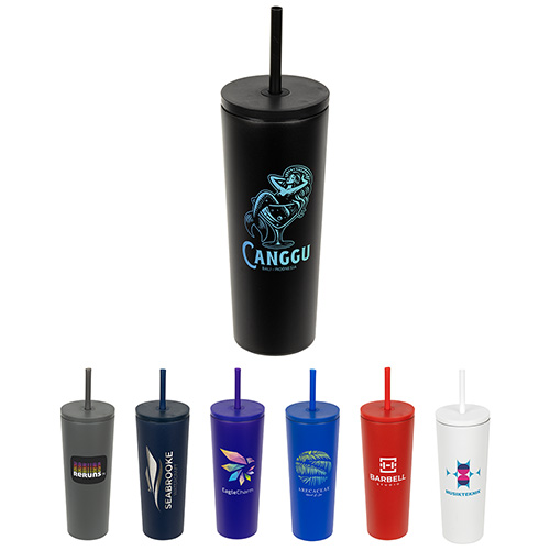 Bradford 24 oz Vacuum Insulated Stainless Steel Tumbler with Straw 47
