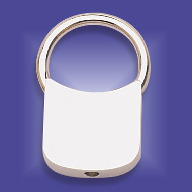 Solid Brass Silver Color Round Bottom Key Ring 2