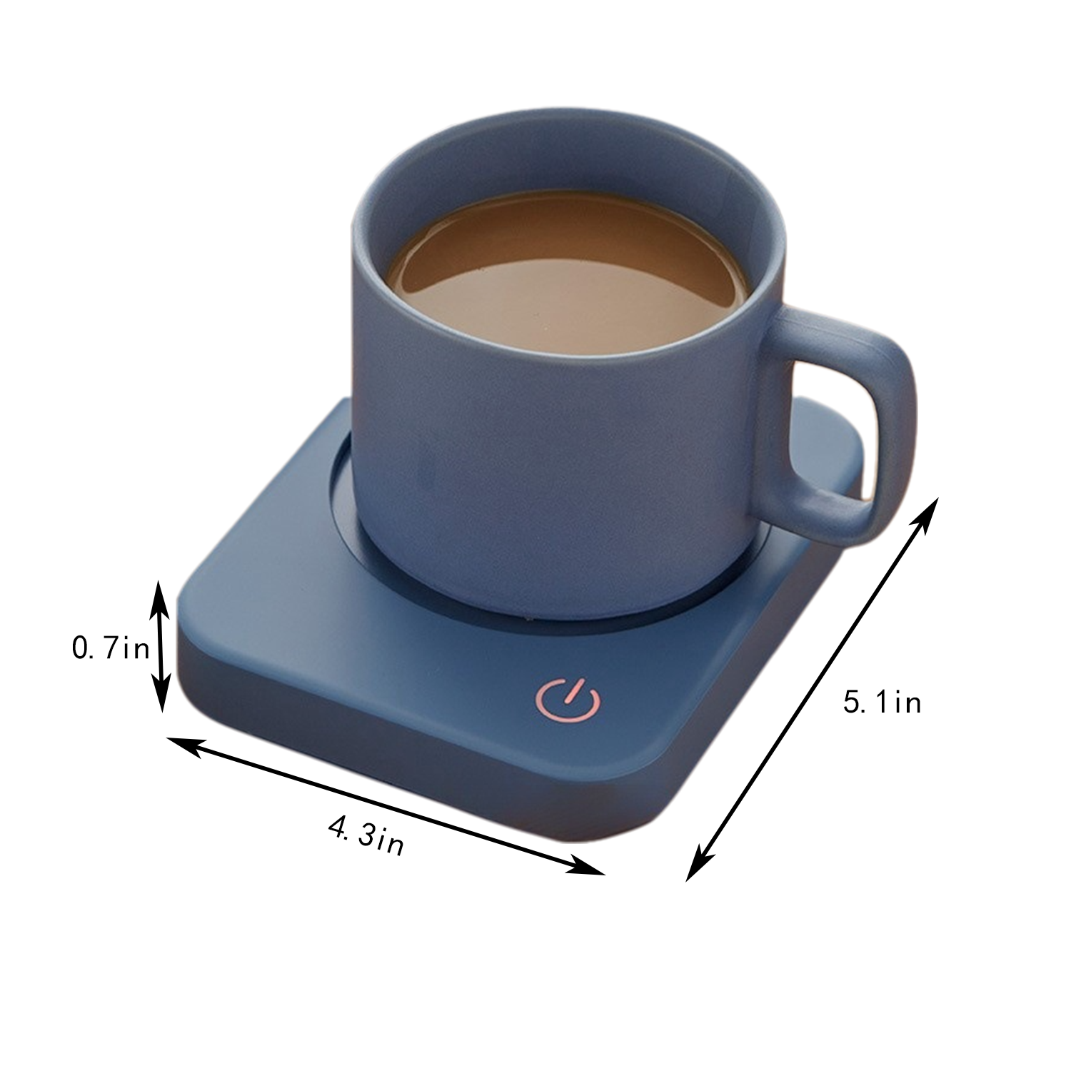 ABS 3-Temp Settings Auto Shut Off Coffee Mug Warmer 6