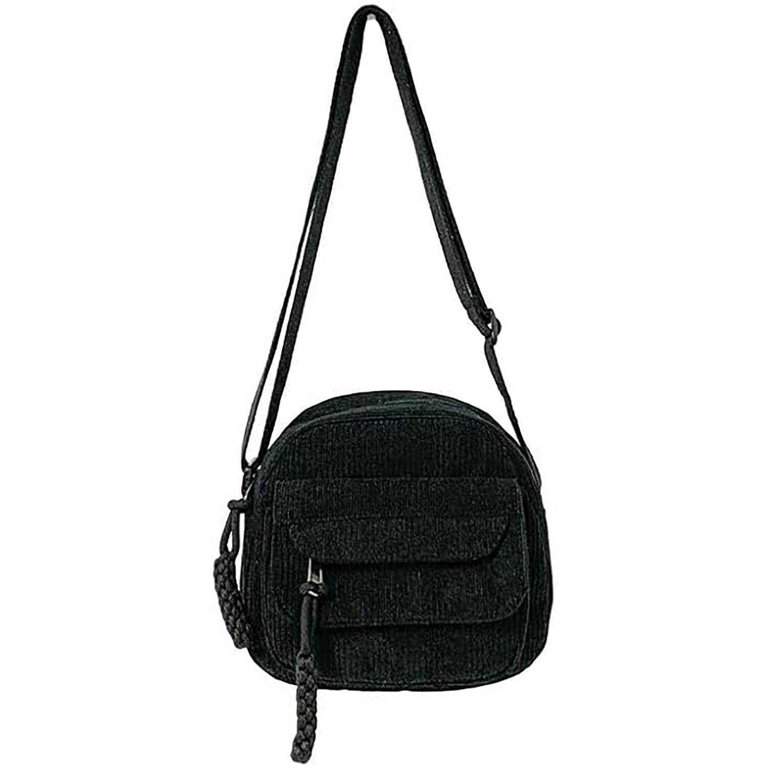 Simple solid color striped bag 6
