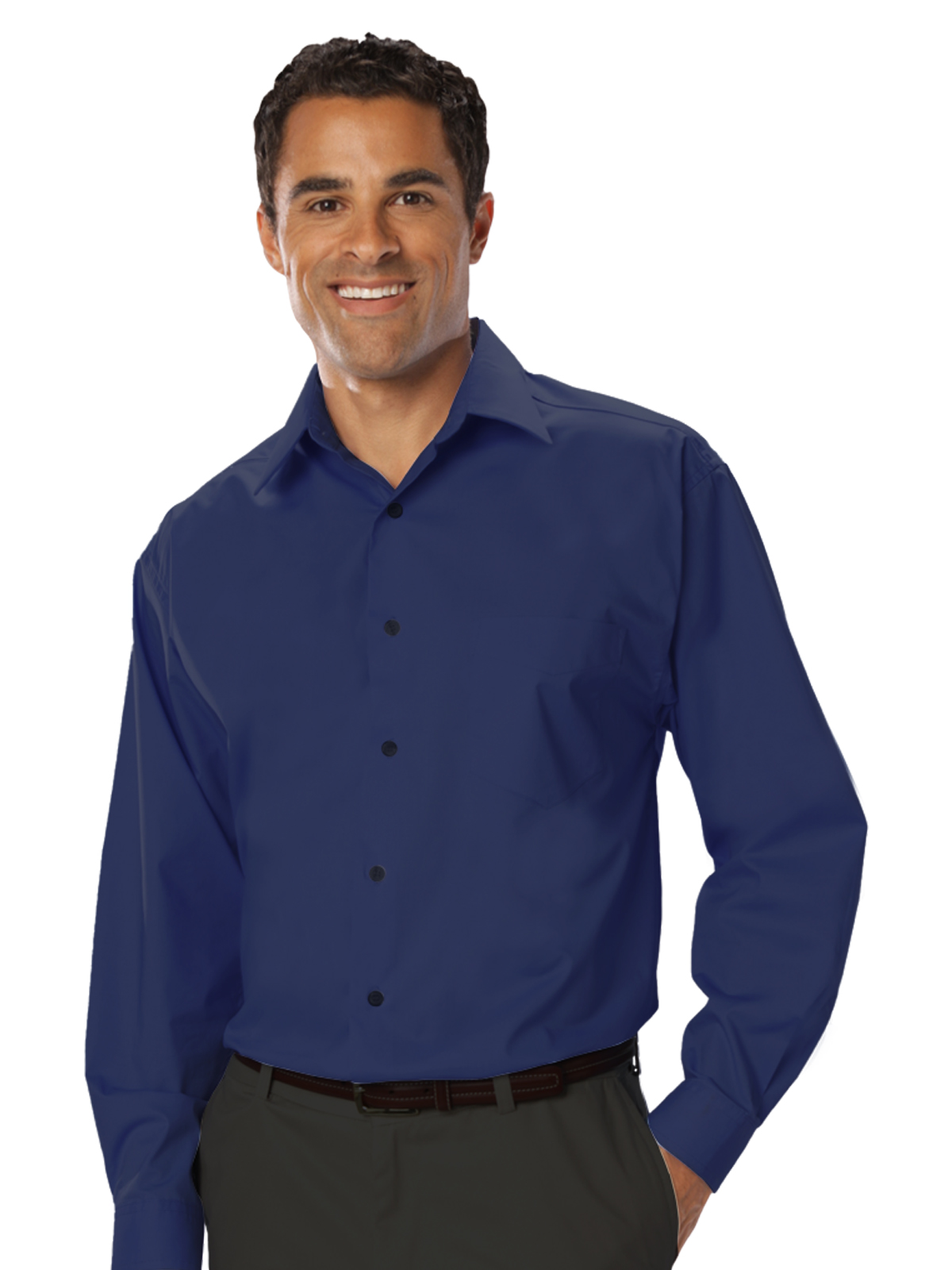 Blue Generation - Men's 1-Pocket Stretch Poplin Shirt 6