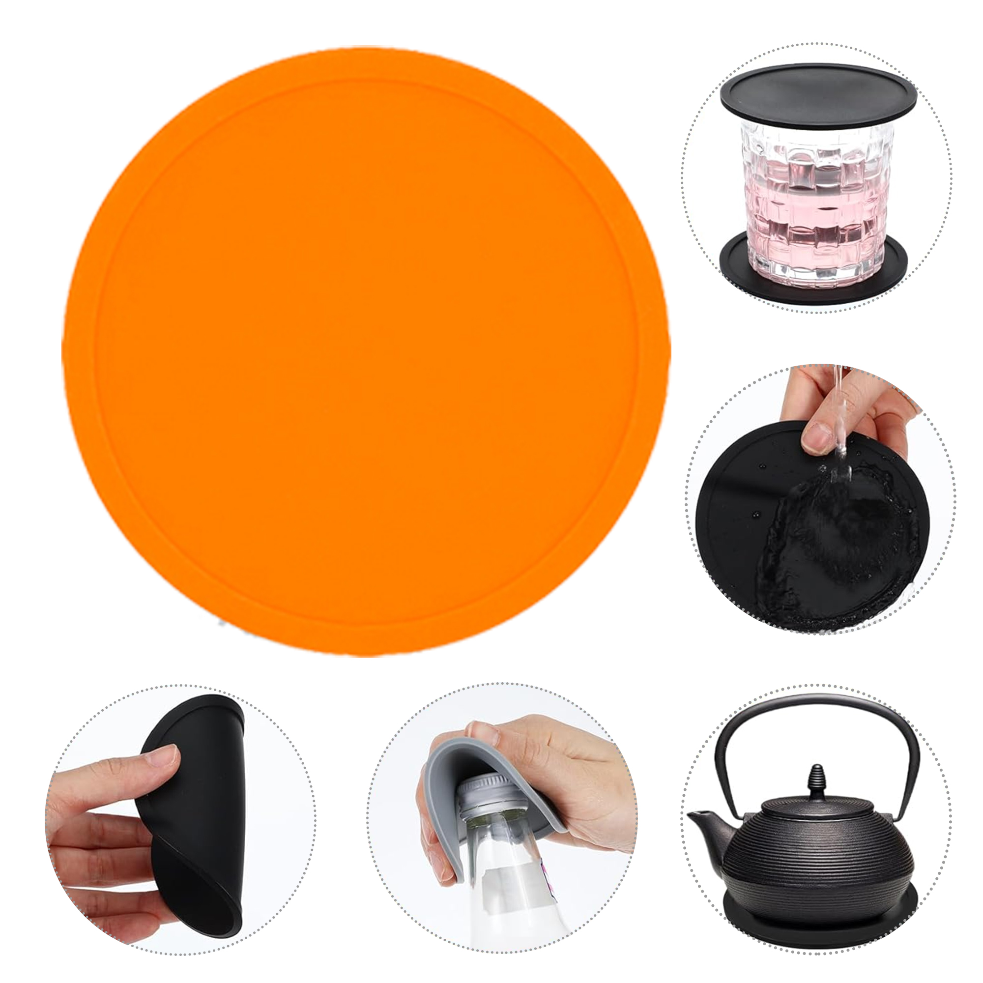 Round Silicone Drink Coaster 1
