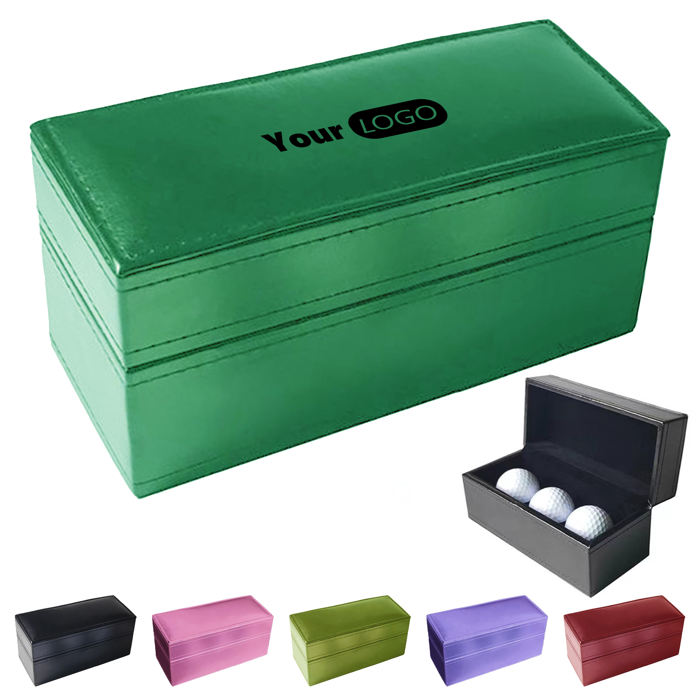 Polyurethane Elegant Golf Ball Box Set 3