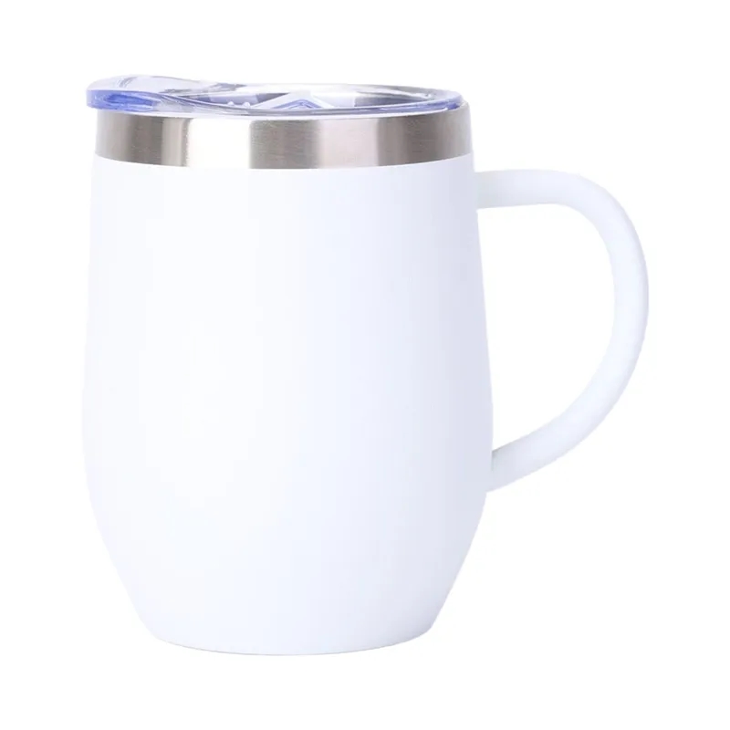 12Oz Stainless Steel Insulated Coffee Mug With Handle 1