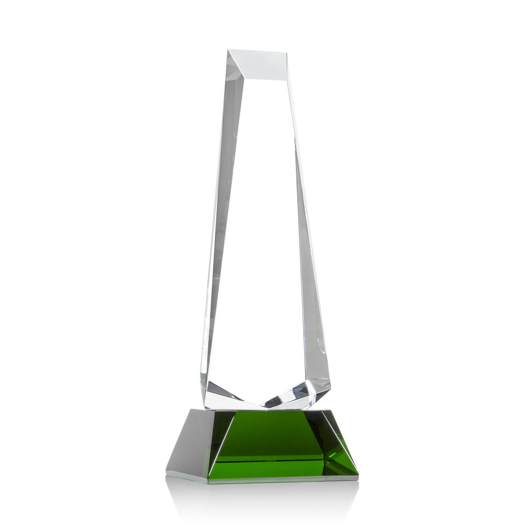 Rustern Obelisk VividPrint™ Award on Base - Green 3