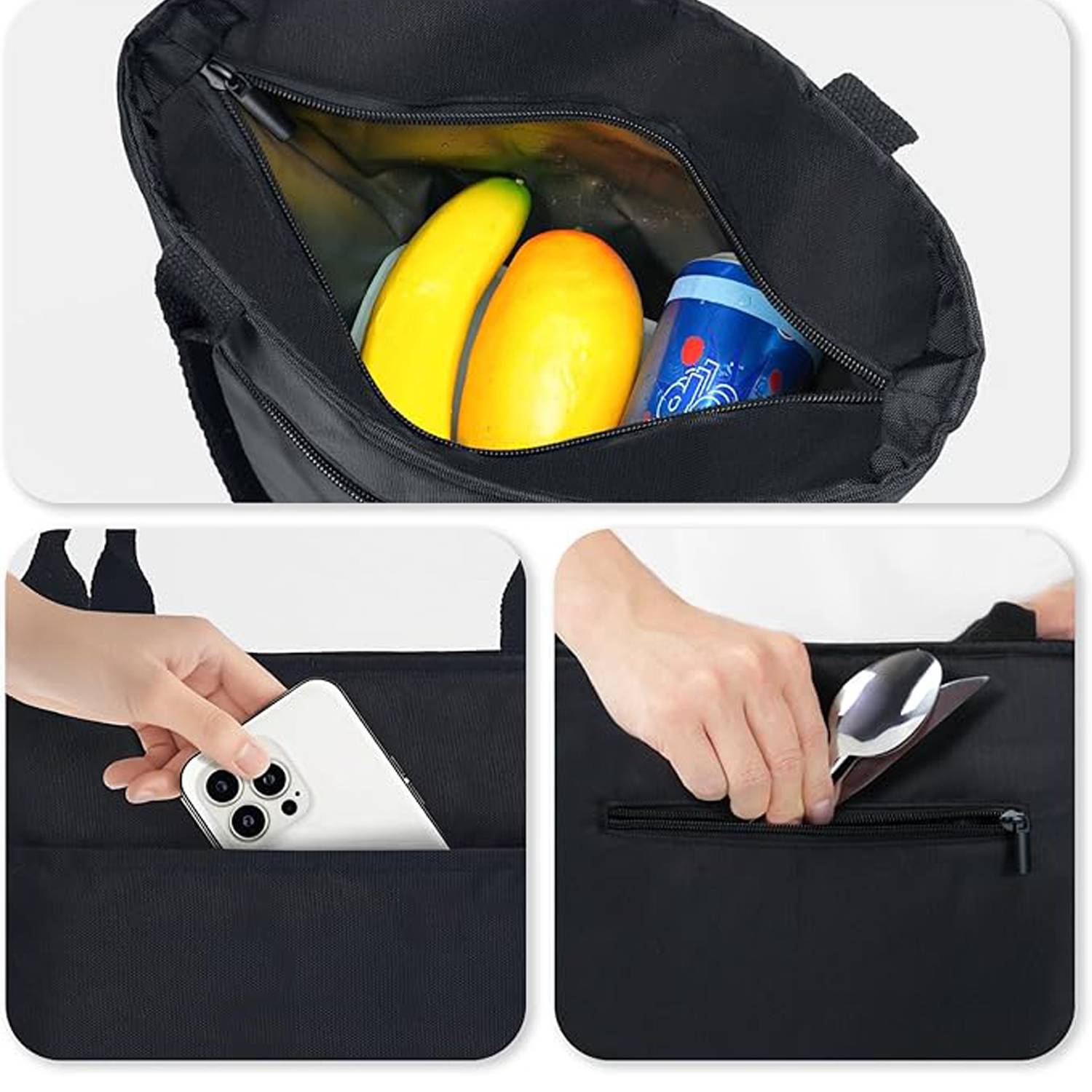 7.5L Waterproof Oxford Cooler Lunch Bag w/Handle for Picnics 1