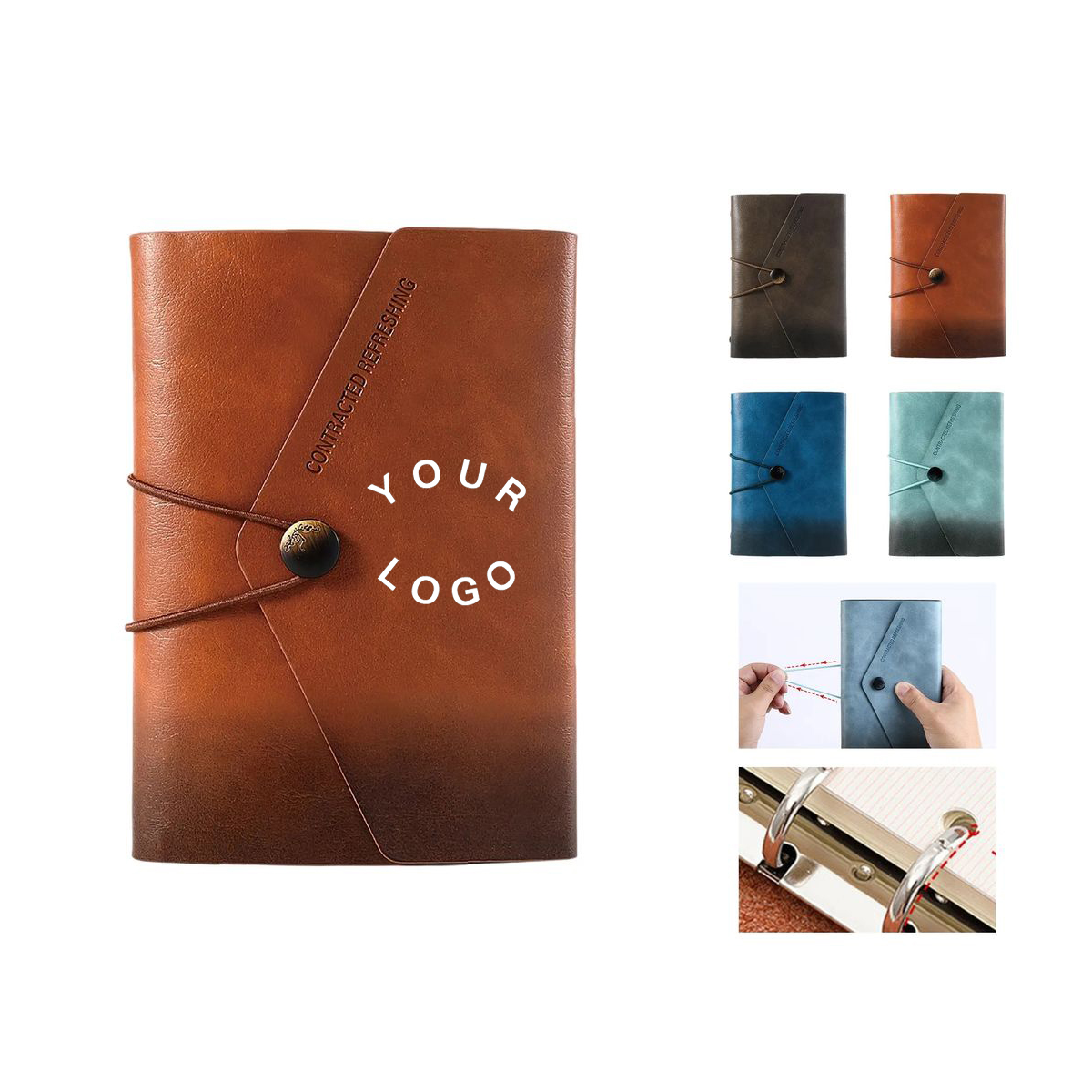 PU Leather Notebook with 7.4 Inch Portable Slim Body 6