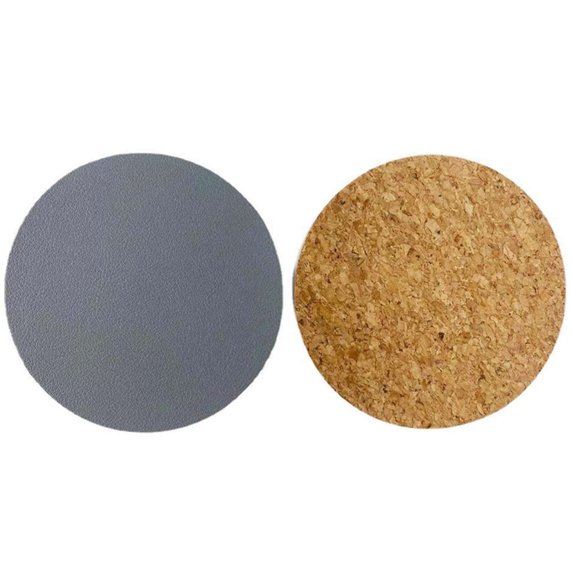 Round Faux Leather and Cork Coaster 2