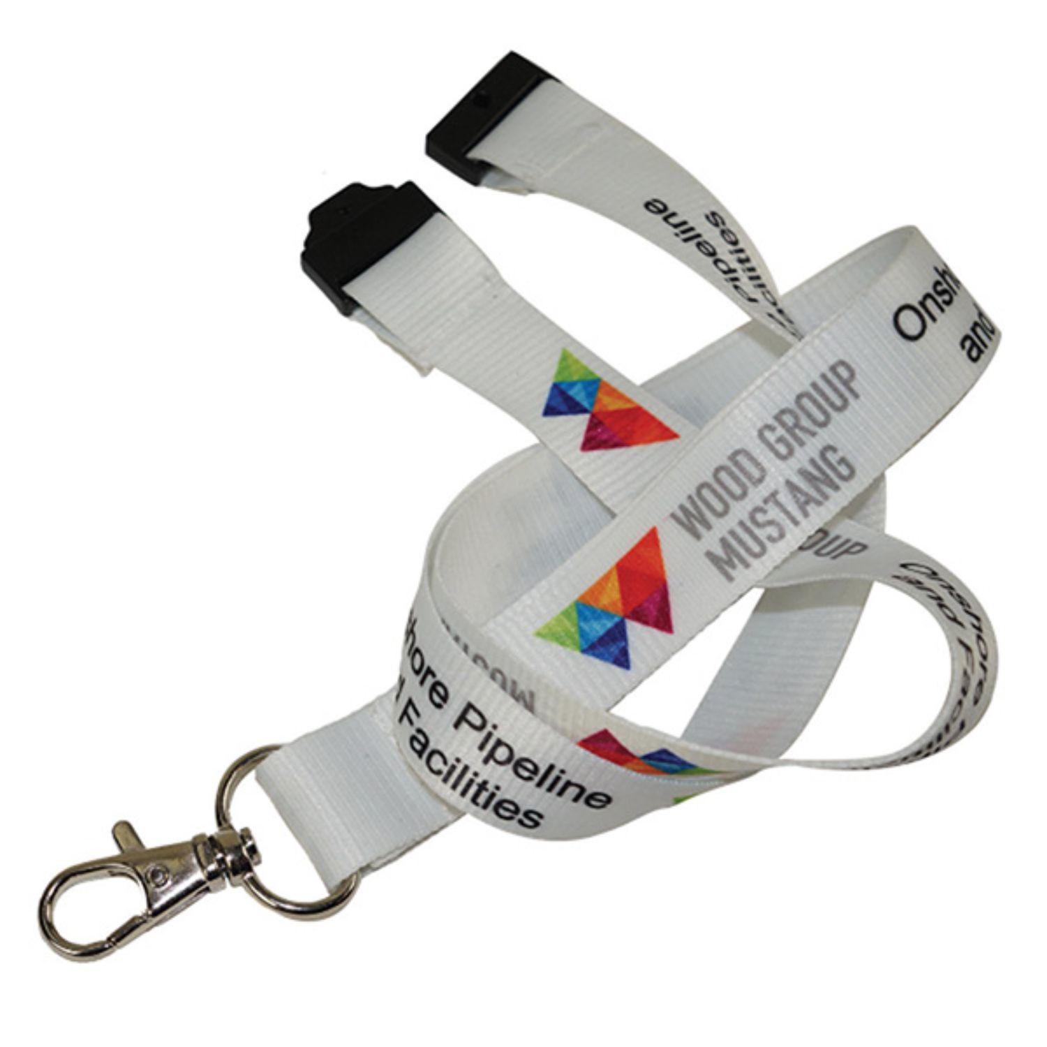 1" Polyester Full color Lanyards with Safety Breakaway 4