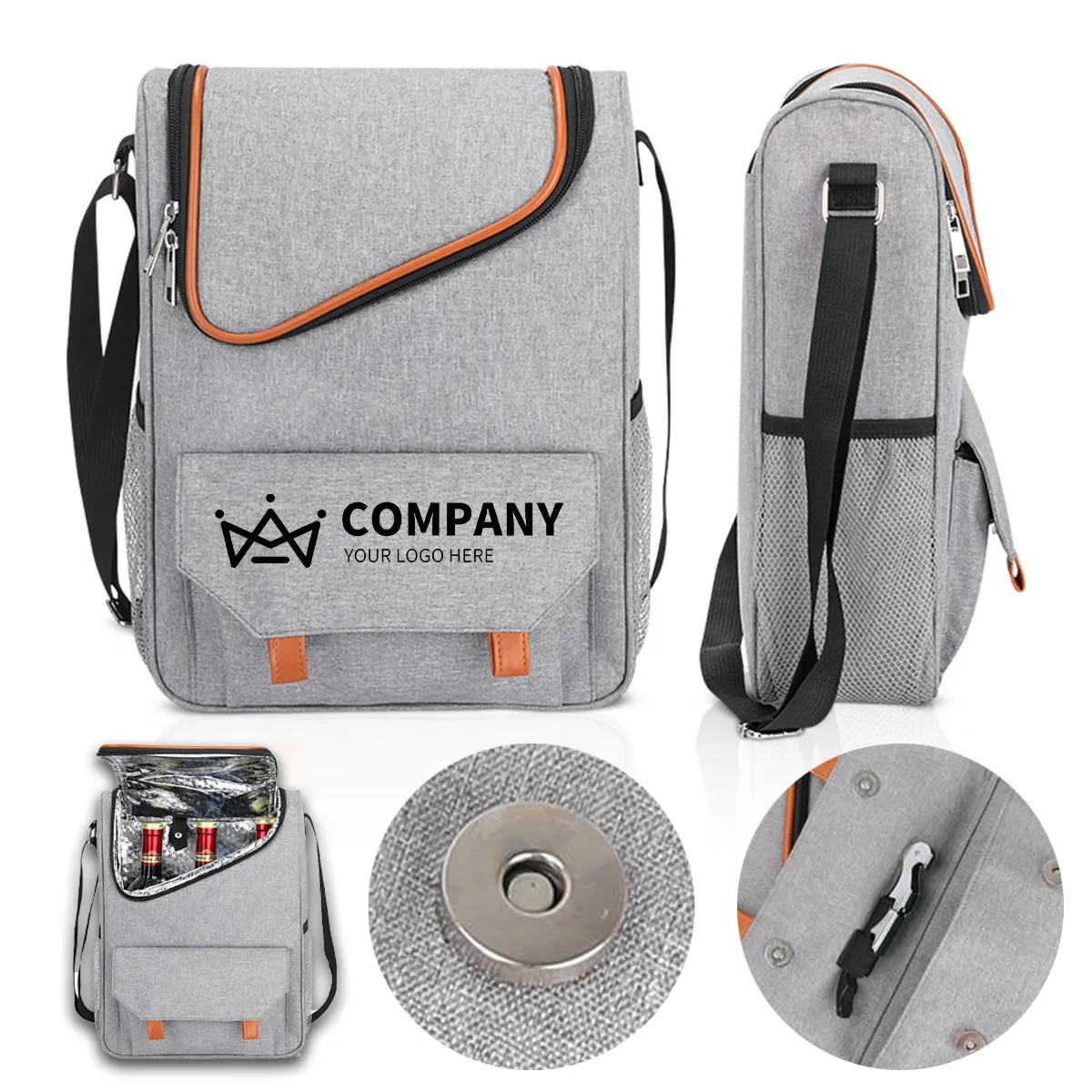 Custom Portable Three Bottles Red Wine Cooler Insulated Bag 1