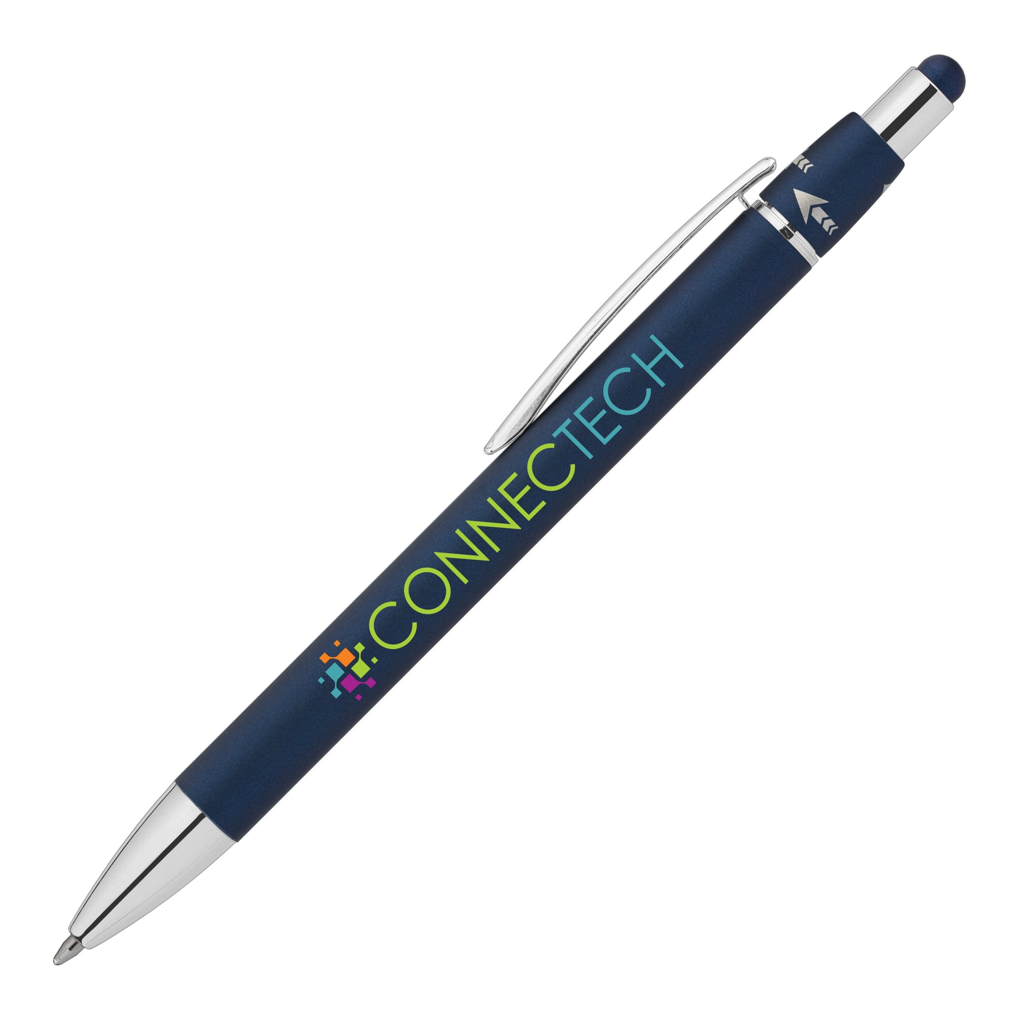 Orbit Spinner Chrome Metal Pen w/ Stylus 25