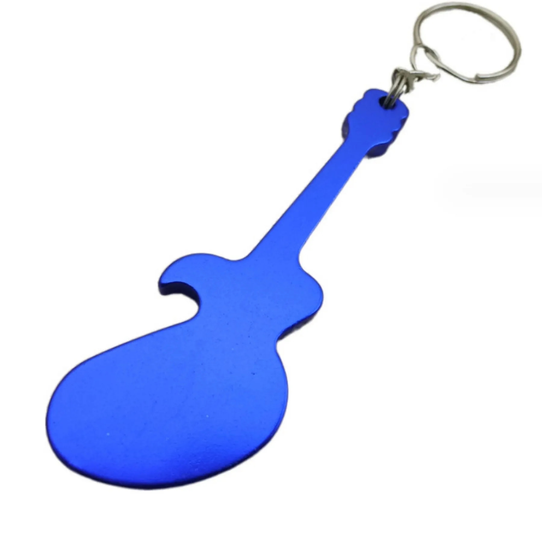Guitar Shaped Aluminum Bottle Opener with Key Chain 4
