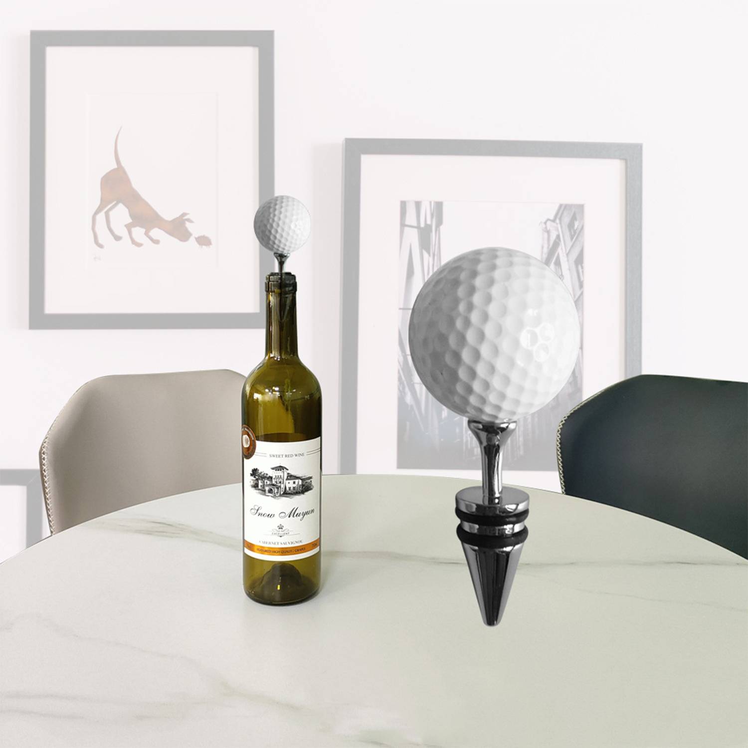 Golf Shaped Wine Corkscrew Stopper Beer Bottle Opener Set 5