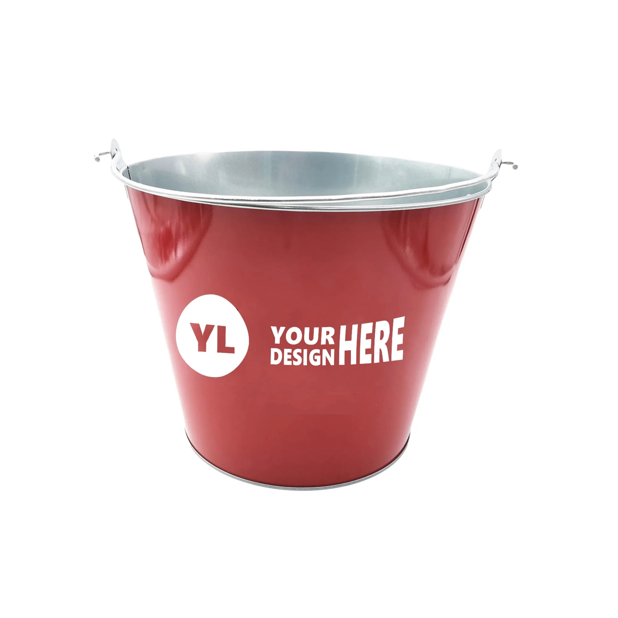 5 Quart Galvanized Metal Ice Bucket