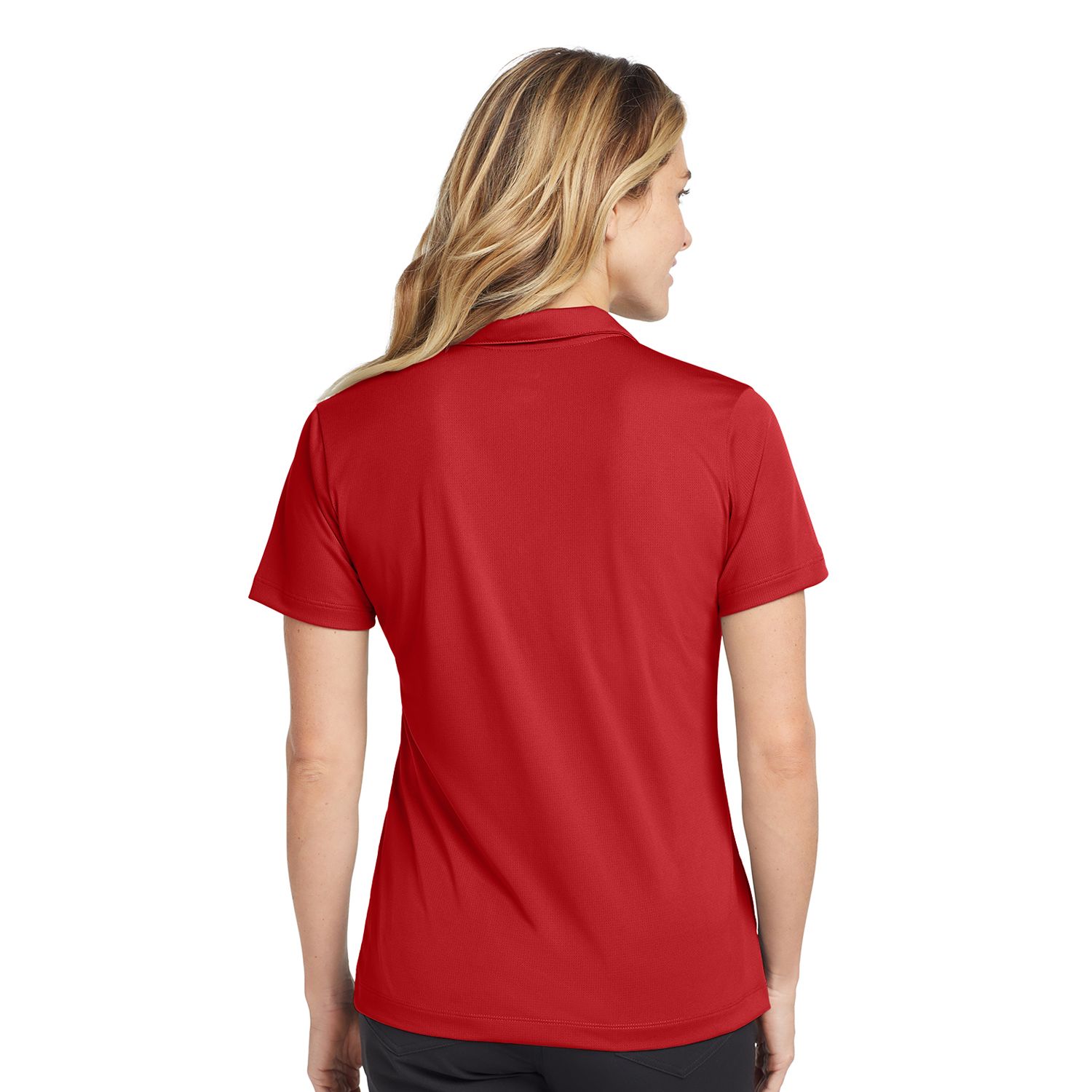 Nike Ladies Dri-FIT Vertical Mesh Polo w/ Screen Print 4.4oz 6