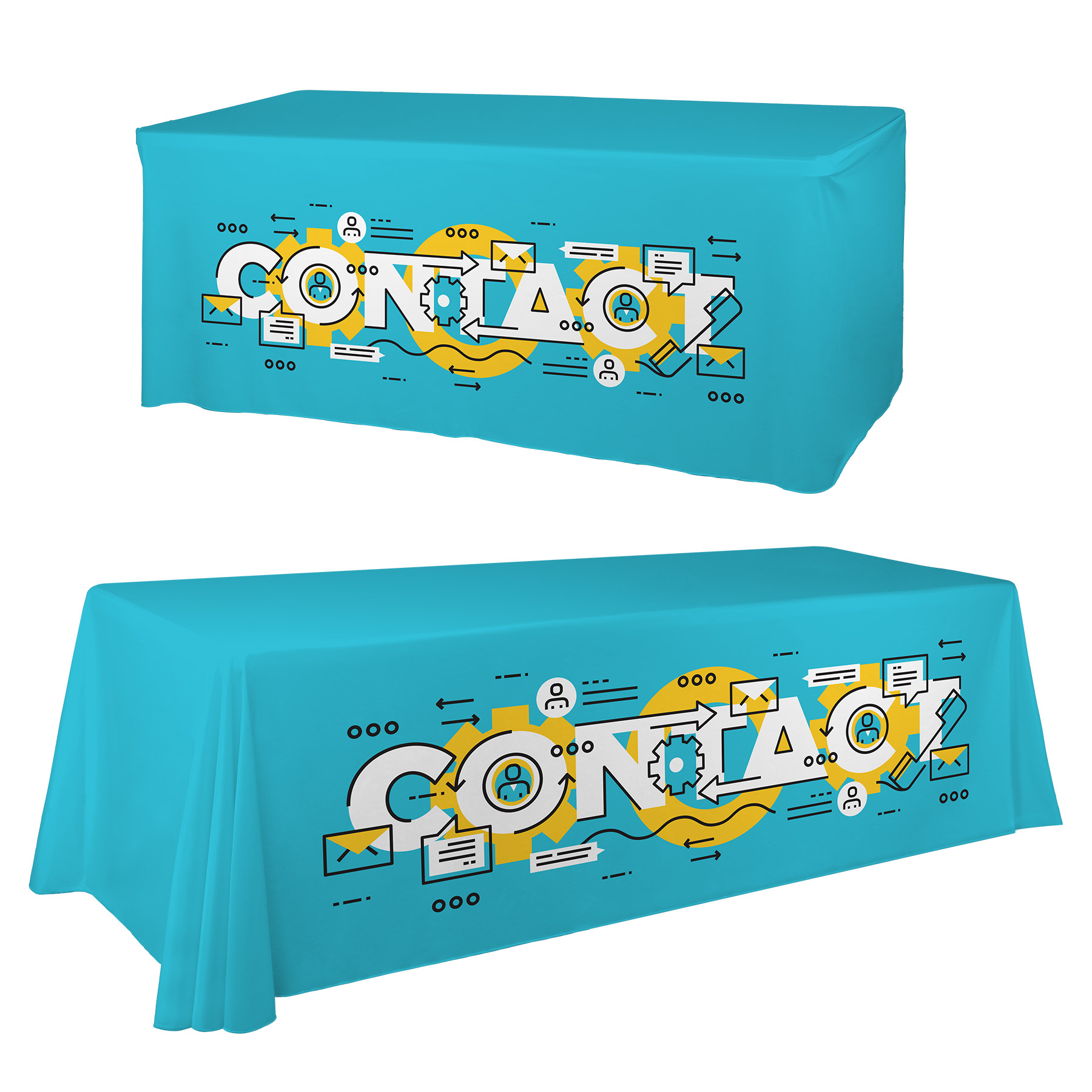 6'/8' Convertible Premium Table Throw (Full Color Dye Sublimation) 14