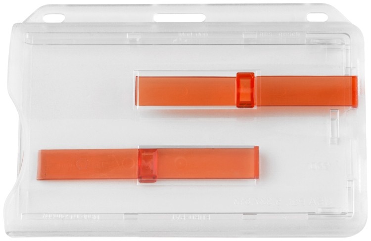 3.58" W x 2.46" H - Horizontal Rigid Card Holder (Blank) 1