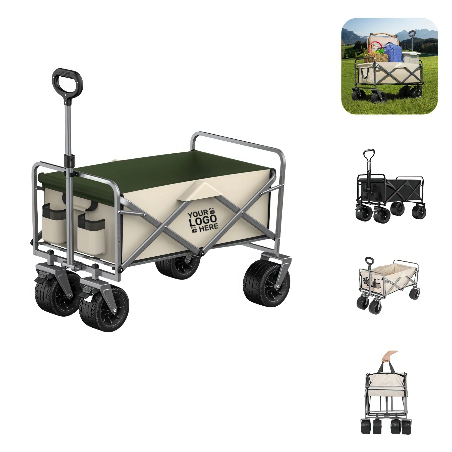 Folding Large Camping Picnic Handcart 2